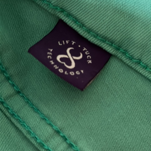 NYDJ Lift Tuck Technology High Rise Green Stretch Denim Ankle Jeans Women’s 12 - Picture 5 of 8